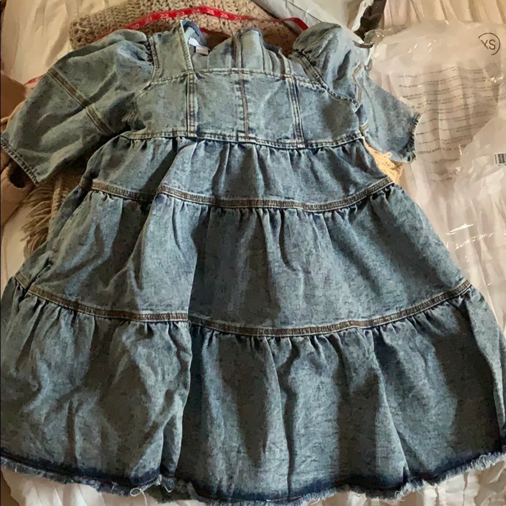 Superrr cute denim baby doll dress